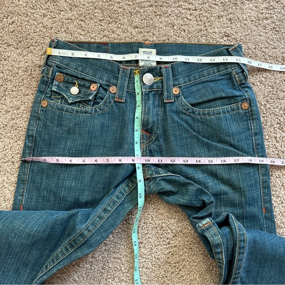 True Religion Billy Bootcut Medium Wash Blue Low Rise Denim Jeans Size 30x34 - Picture 7 of 10